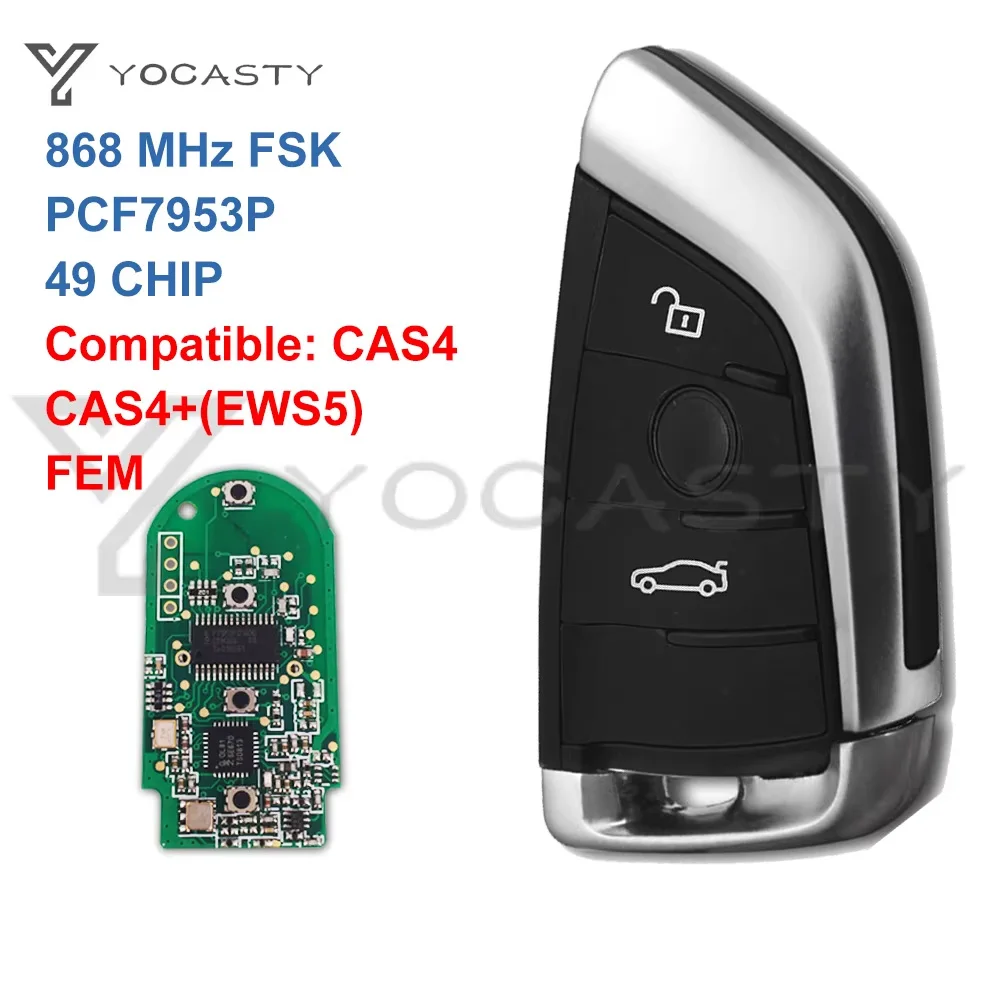 YOCASTY Smart Key 868MHz FSK PCF7953P MW 9337244-01 For BMW 3 Series 5 Series 7 Series 2009 2010 2011 2012 2013 2014 2015 2016
YOCASTY Smart Key 868MHz FSK PCF7953P MW 9337244-01 For BMW 3 Series 5 Series 7 Series 2009 2010 2011 2012 2013 2014 2015 2016