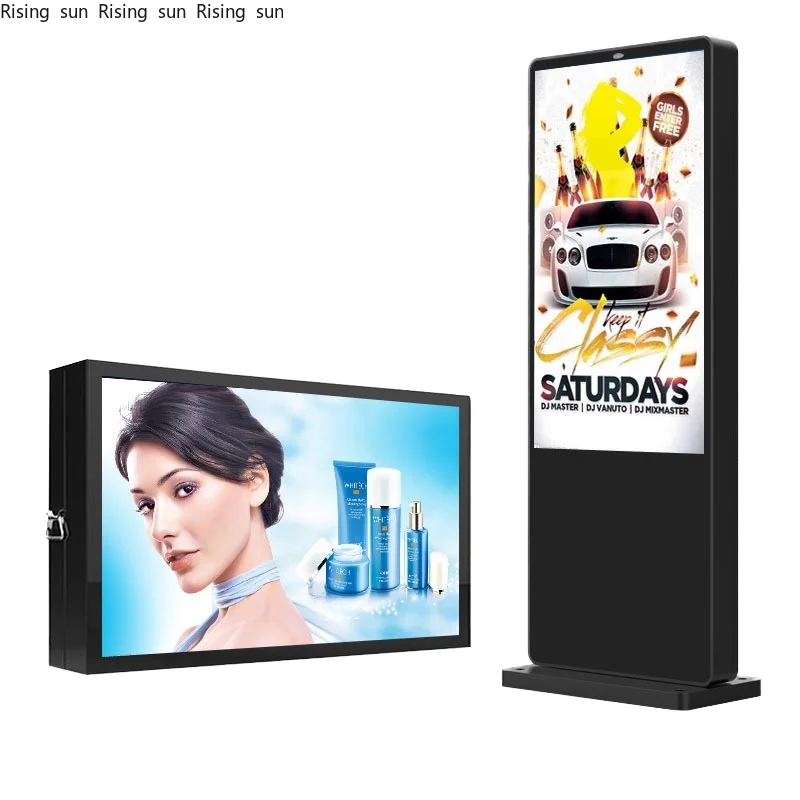High-Brightness 32/43/49/55/65inch Waterproof Outdoor Advertising Screen Canopy Vertical Digital Signage Floor Stand IP65
High-Brightness 32/43/49/55/65inch Waterproof Outdoor Advertising Screen Canopy Vertical Digital Signage Floor Stand IP65