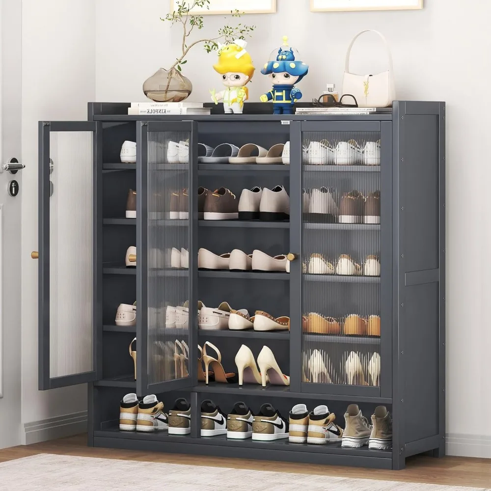7-Tier Shoe Cabinet with Doors, Shoe Storage Cabinet for Entryway, Bamboo Shoe Organizer Cabinet for 24-30 Pairs
7-Tier Shoe Cabinet with Doors, Shoe Storage Cabinet for Entryway, Bamboo Shoe Organizer Cabinet for 24-30 Pairs