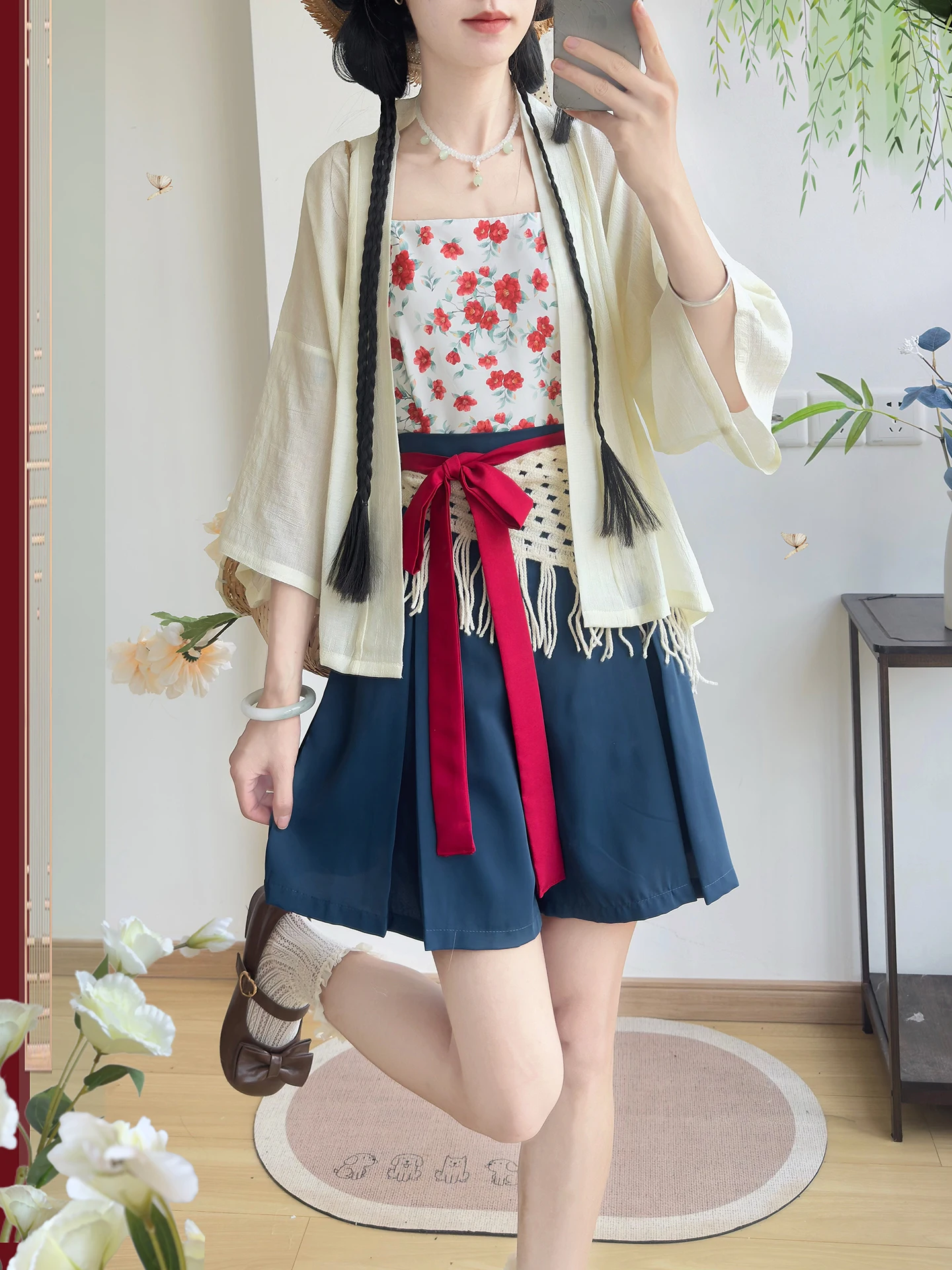 Original Hanfu Women's Short Sleeve Shirt Commuter Wear Summer 2026 SONG Dynasty Style Sleeve Short Pants Han Style Summer
Original Hanfu Women's Short Sleeve Shirt Commuter Wear Summer 2026 SONG Dynasty Style Sleeve Short Pants Han Style Summer