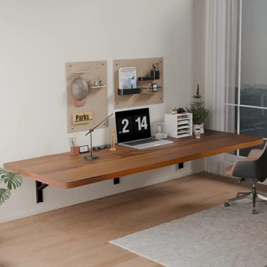 Floatg Wall Mounted Foldg Table Desk with Pe Wood, 60" x 22" Foldable Workbench, Fold Down Wall Mounted Foldable Desk with Shel
Floatg Wall Mounted Foldg Table Desk with Pe Wood, 60" x 22" Foldable Workbench, Fold Down Wall Mounted Foldable Desk with Shel