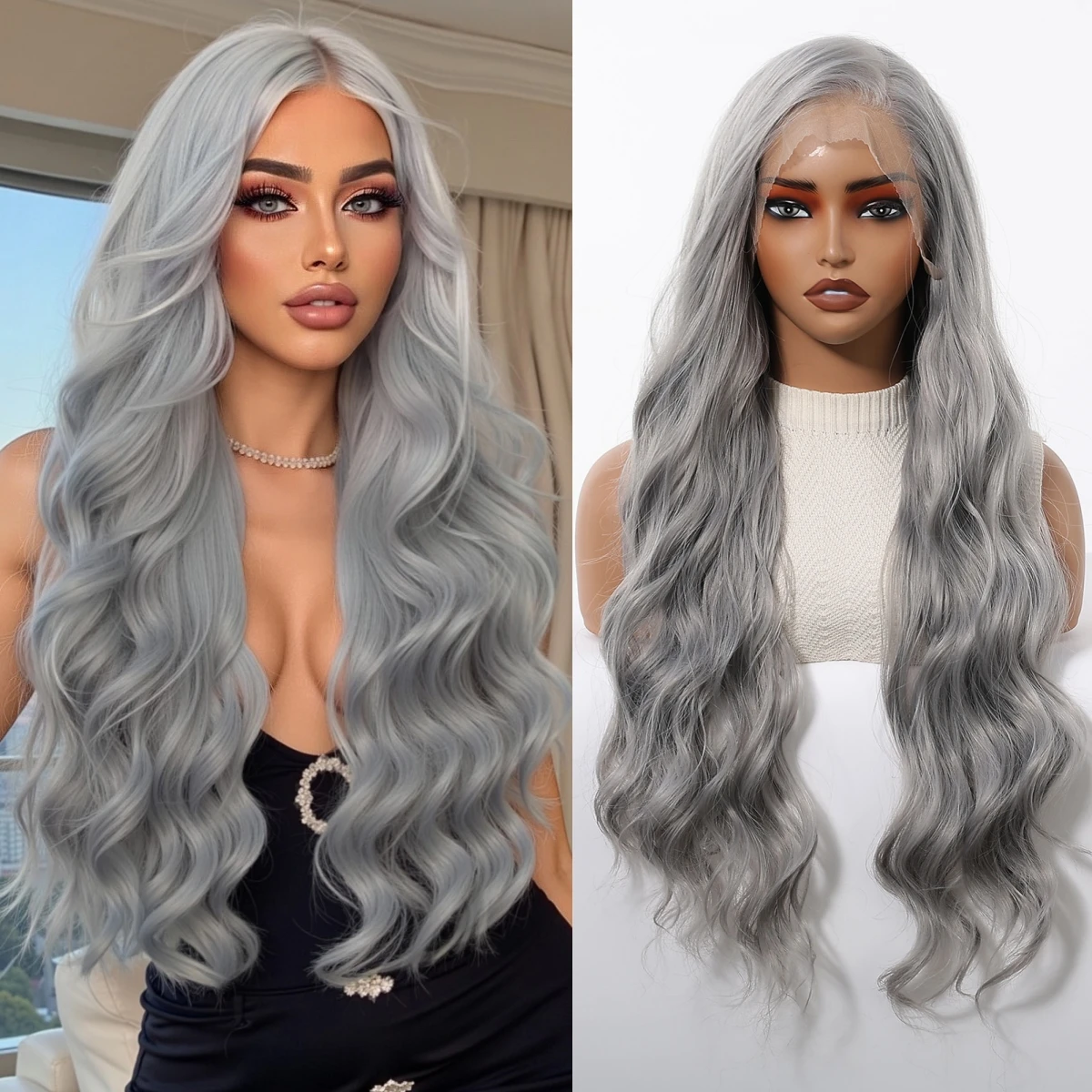 HAIRCUBE Косплей Пепельно-серые цветные парики для женщин, для использования на вечеринке, 30-дюймовые волнистые вьющиеся натуральные волосы, 13*4, кружевные фронтальные синтетические парики
HAIRCUBE Косплей Пепельно-серые цветные парики для женщин, для использования на вечеринке, 30-дюймовые волнистые вьющиеся натуральные волосы, 13*4, кружевные фронтальные синтетические парики