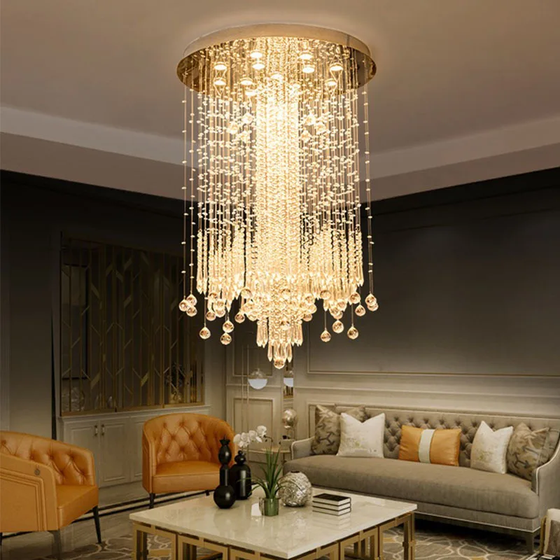 Post-modern Creative Personality Crystal Chandelier Duplex Living Room Chandelier Villa Simple Fashion Stairwell Long Chandelier
Post-modern Creative Personality Crystal Chandelier Duplex Living Room Chandelier Villa Simple Fashion Stairwell Long Chandelier