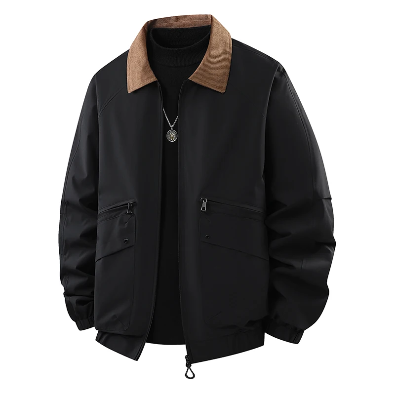 Осенне-зимняя повседневная куртка, мужские куртки-бомберы на молнии с лацканами, водонепроницаемые ветрозащитные рабочие пальто, мужская однотонная ветровка, куртка
Осенне-зимняя повседневная куртка, мужские куртки-бомберы на молнии с лацканами, водонепроницаемые ветрозащитные рабочие пальто, мужская однотонная ветровка, куртка