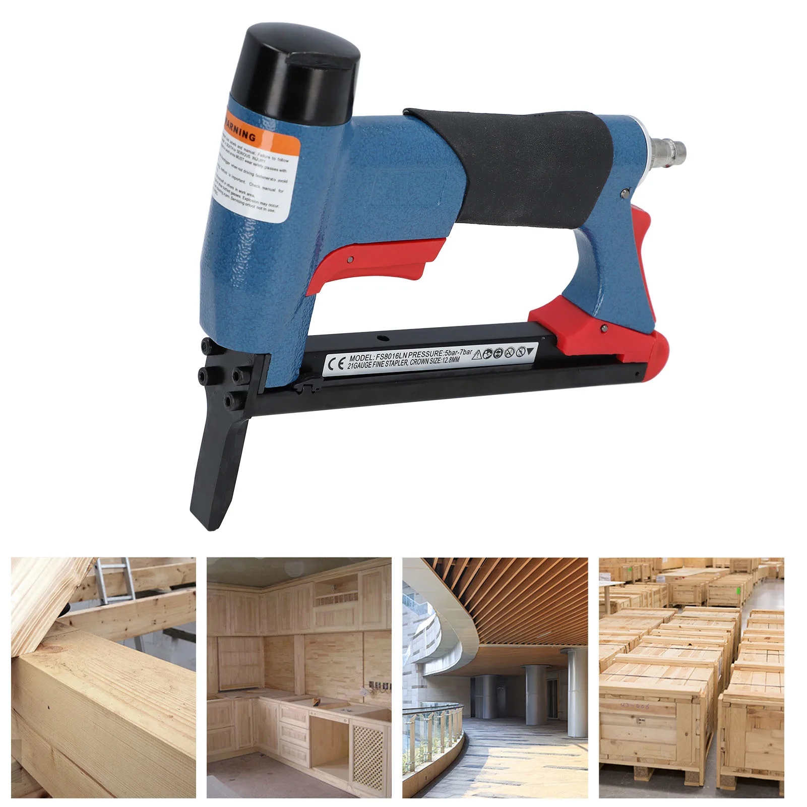 Pneumatic Staple Gun 21 Gauge 1/4 To 5/8in 140 Staple Loading Capacity Air Powered Stapler for Woodworking
Pneumatic Staple Gun 21 Gauge 1/4 To 5/8in 140 Staple Loading Capacity Air Powered Stapler for Woodworking