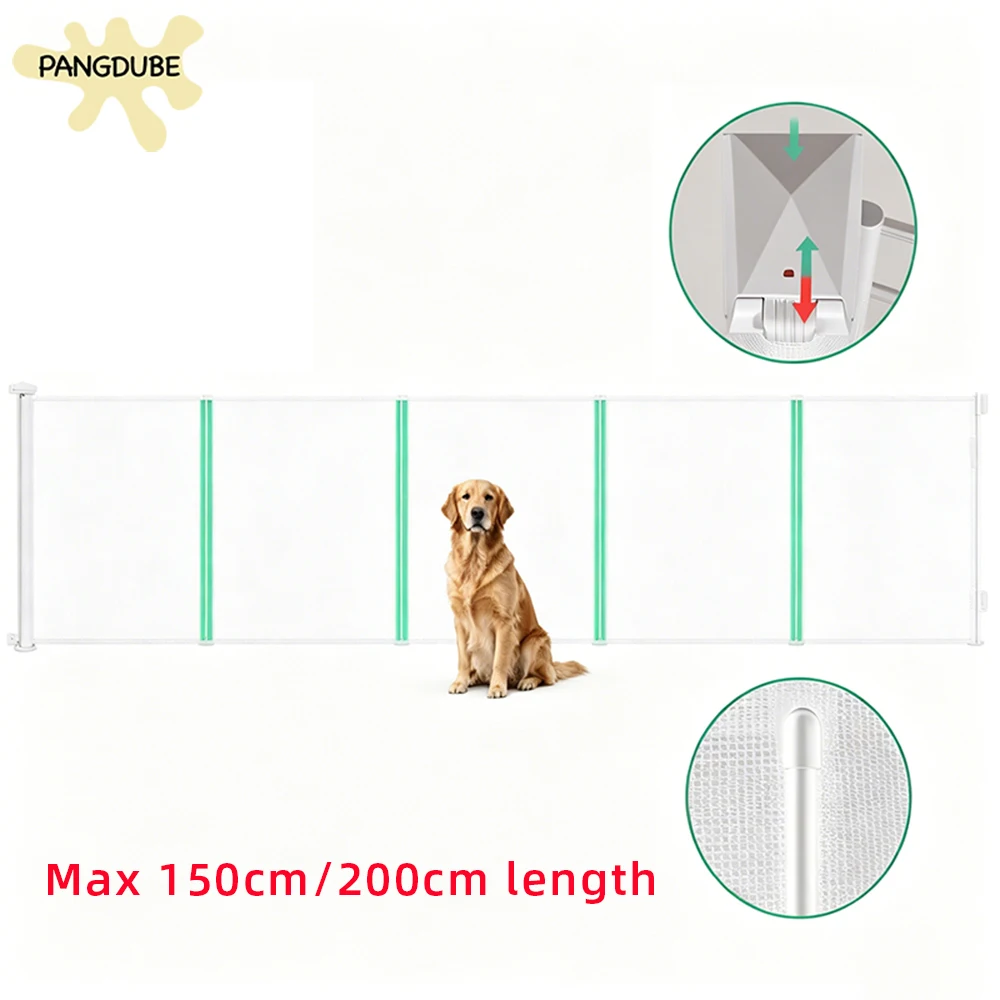 PANGDUBE Retractable Baby Gate with Fiberglass Rods, No-Drill Mesh Pet Gate for Stairs, Childproof Safety Barrier for Dogs Cats
PANGDUBE Retractable Baby Gate with Fiberglass Rods, No-Drill Mesh Pet Gate for Stairs, Childproof Safety Barrier for Dogs Cats