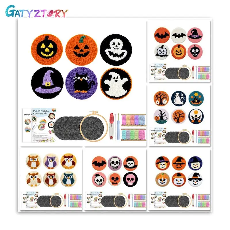 Punch Needle Coasters Kit for Beginners Adults 6pcs Cartoon Pattern Embroidery Punch Needle Kits Tufted Rug Punch Decoration
Punch Needle Coasters Kit for Beginners Adults 6pcs Cartoon Pattern Embroidery Punch Needle Kits Tufted Rug Punch Decoration