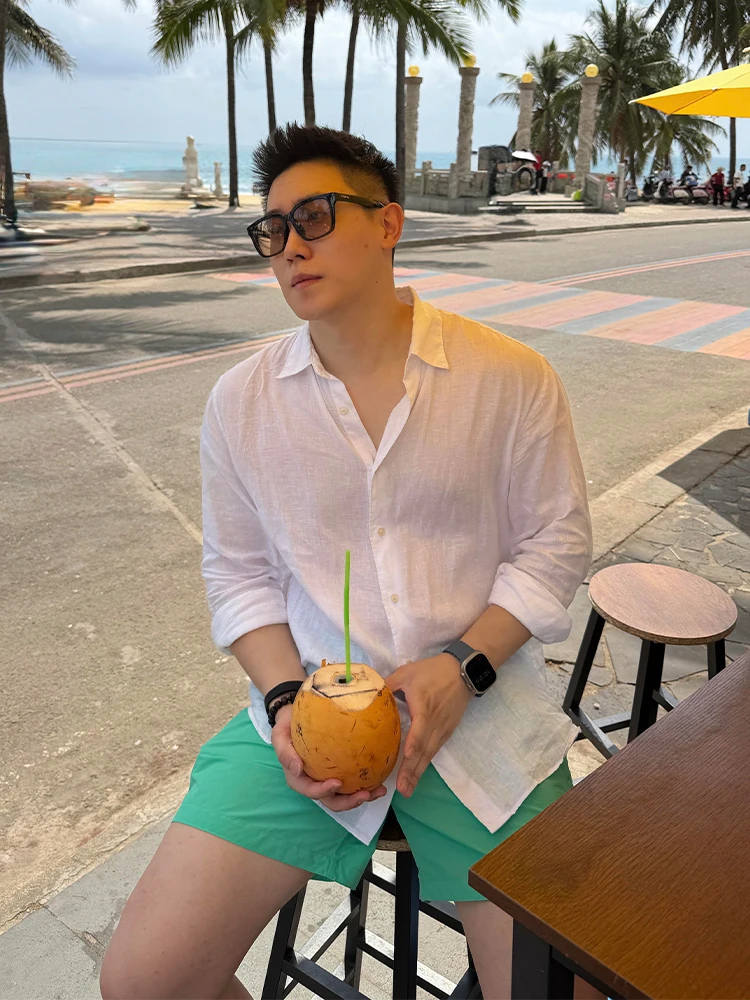 Lightweight Long Sve Linen irt Men's Summer Vaion Casual Loose Fit Sun Protection Outerwear Classic Sle Pure Color
Lightweight Long Sve Linen irt Men's Summer Vaion Casual Loose Fit Sun Protection Outerwear Classic Sle Pure Color
