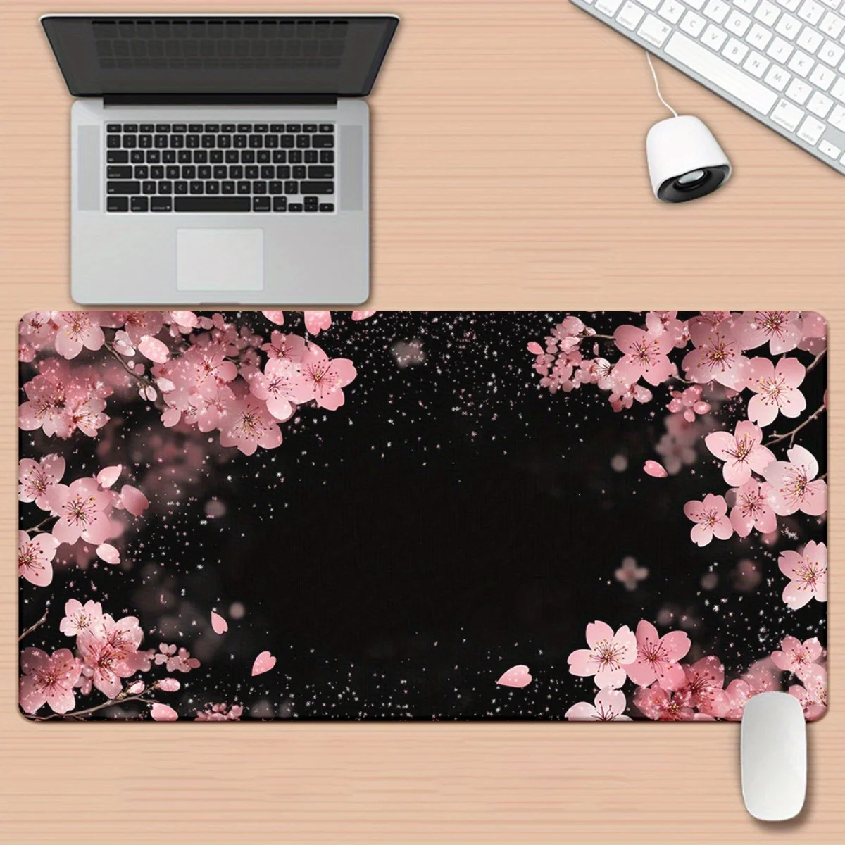 XXL Pink cherry blossom mouse pad high-definition printed computer gaming keyboard is suitable for gamers and home use
XXL Pink cherry blossom mouse pad high-definition printed computer gaming keyboard is suitable for gamers and home use