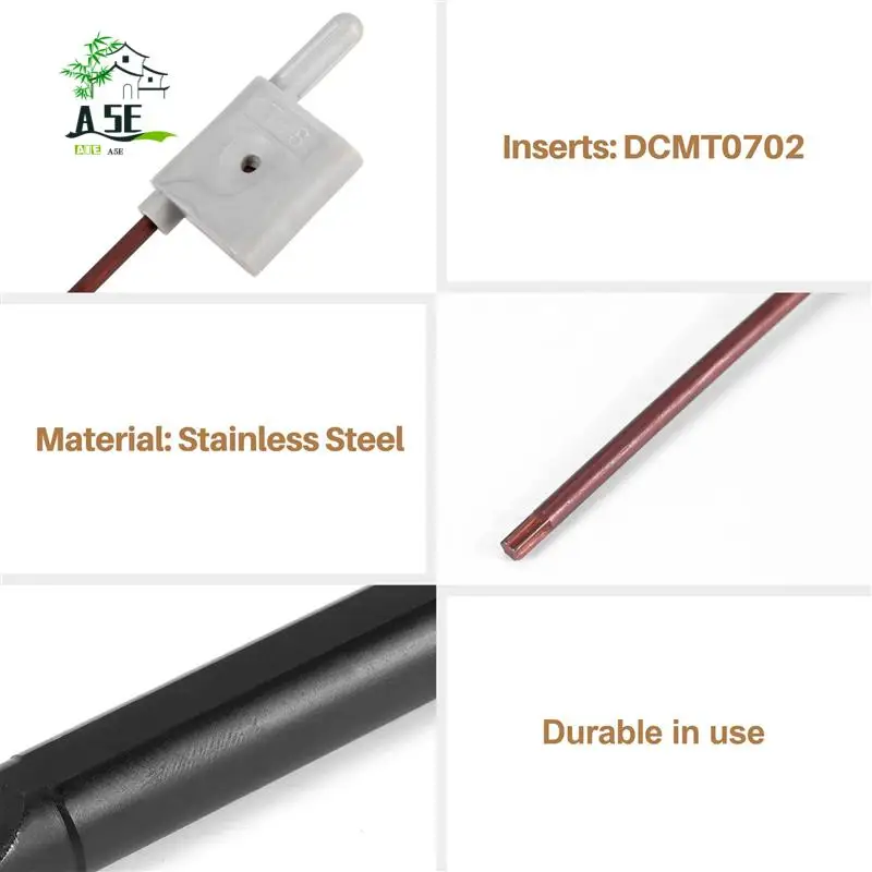 A05E-12Pcs Dcmt0702 Carbide Inserts + S12M-Sducr07 Boring Bar 150Mm With Wrench For Cnc Lathe Inner Turning Tools
A05E-12Pcs Dcmt0702 Carbide Inserts + S12M-Sducr07 Boring Bar 150Mm With Wrench For Cnc Lathe Inner Turning Tools