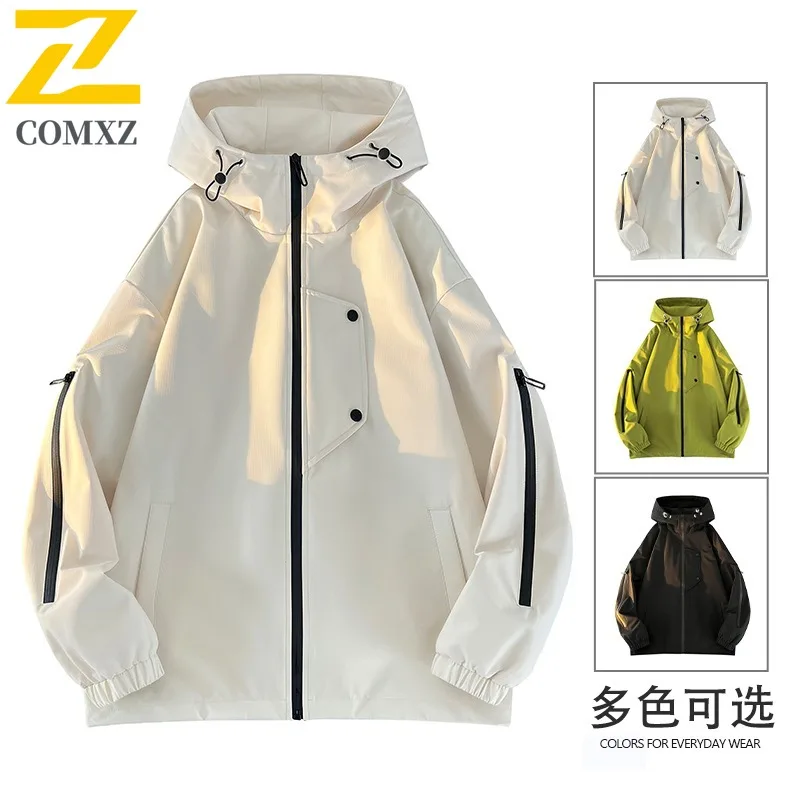 COMXZ Men Jackets Solid Color Hooded Travel Camping Lightweight Comfortable Hiking Outerwear Windproof Walking Cycling Overcoat
COMXZ Men Jackets Solid Color Hooded Travel Camping Lightweight Comfortable Hiking Outerwear Windproof Walking Cycling Overcoat