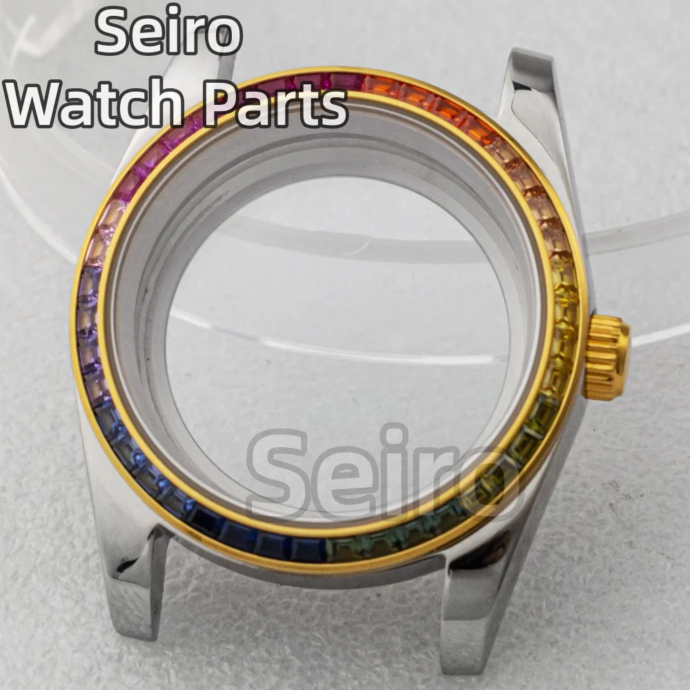 Men Rainbow Diamond NH35 Watch Case 316L Solid Stainless Steel Case Sapphire Glass Waterproof Watch Parts Fit NH35/NH36 Movement
Men Rainbow Diamond NH35 Watch Case 316L Solid Stainless Steel Case Sapphire Glass Waterproof Watch Parts Fit NH35/NH36 Movement