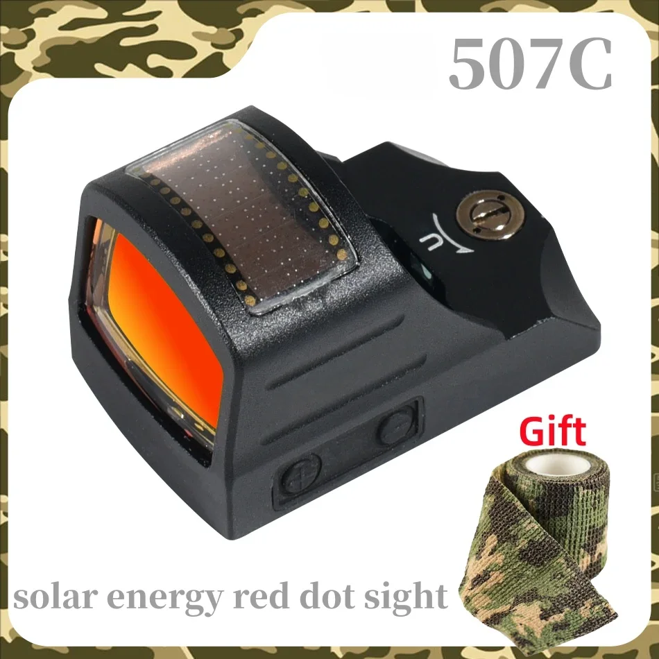 507C Solar Power Holographic Collimator Mini Red Dot Sight Tactical Pistol Airsoft Rifle Hunting Precision Shooting Glock 17
507C Solar Power Holographic Collimator Mini Red Dot Sight Tactical Pistol Airsoft Rifle Hunting Precision Shooting Glock 17