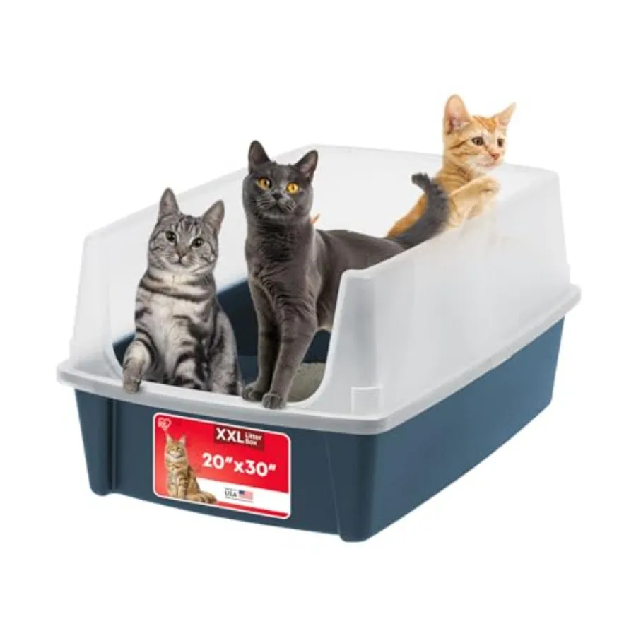 Cat Litter Box XX-Large Open Top with High Sided Walls Tall Scatter Shield Scoop Included Easy Clean Plastic Pan for Big Cats K
Cat Litter Box XX-Large Open Top with High Sided Walls Tall Scatter Shield Scoop Included Easy Clean Plastic Pan for Big Cats K