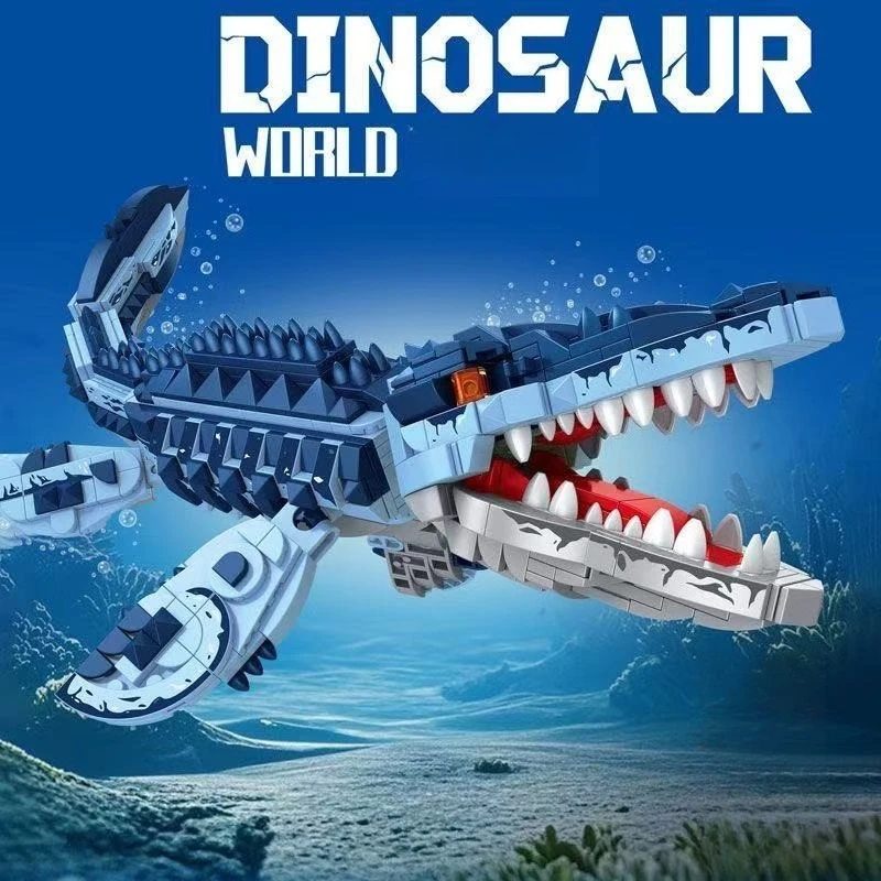 805PCS Blue Dinosaur Building Blocks Set Model Mosasaurus Dinosaur Assemble Puzzle Bricks Toy Sets For Kid Boys Ornament Gifts
805PCS Blue Dinosaur Building Blocks Set Model Mosasaurus Dinosaur Assemble Puzzle Bricks Toy Sets For Kid Boys Ornament Gifts