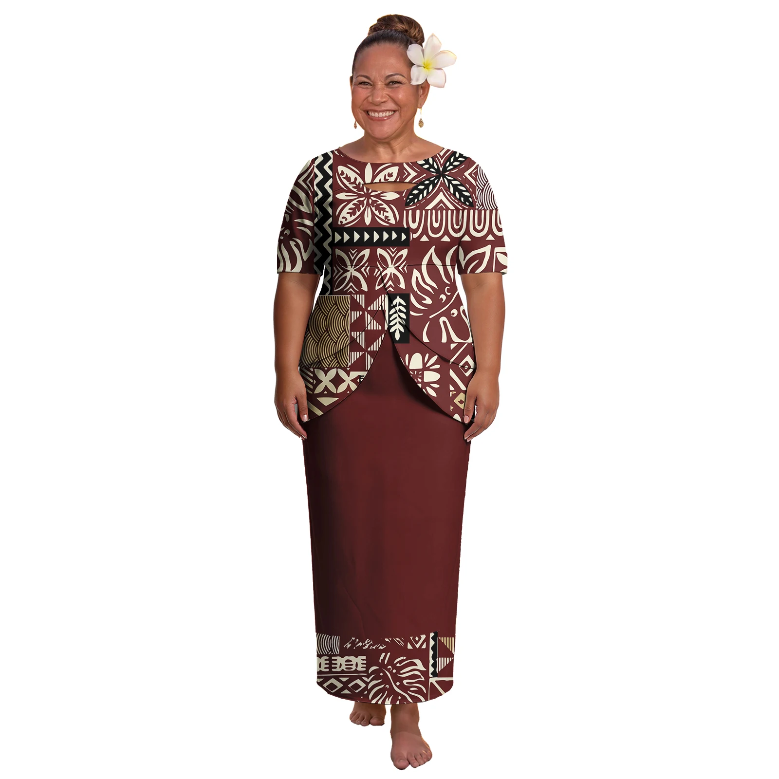 Party Prom Clothes Hawaii Tapa Classic Tribal Puletasi Samoan Polynesian Cutout Neck Dress Fiji Island Plus Size Puletasi Custom
Party Prom Clothes Hawaii Tapa Classic Tribal Puletasi Samoan Polynesian Cutout Neck Dress Fiji Island Plus Size Puletasi Custom