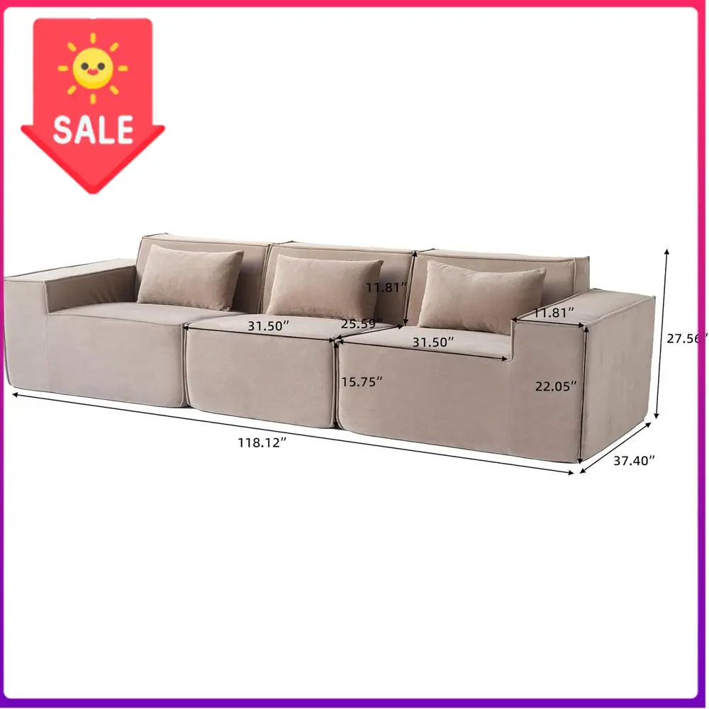 Горячая распродажа: Просторный 3-местный диван Cloud, плюшевая комфортабельность для жилых помещений и офисов, насыщенный коричневый цвет
Горячая распродажа: Просторный 3-местный диван Cloud, плюшевая комфортабельность для жилых помещений и офисов, насыщенный коричневый цвет