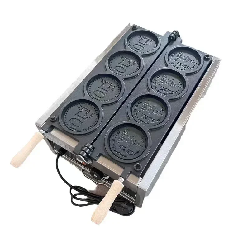 Commerical Coin Waffle Maker Machine 4 Pieces Round Shape Waffle Machine Snack Crispy Cheese Cookie Maker
Commerical Coin Waffle Maker Machine 4 Pieces Round Shape Waffle Machine Snack Crispy Cheese Cookie Maker