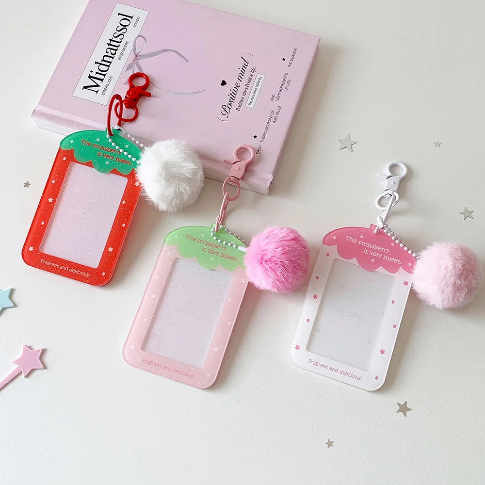 3Inch Photocard Holder Cute Strawberry Kpop Photo Card Holder Keychain Ins Idol Photo Card Protector Photo Sleeves Bus Card Case
3Inch Photocard Holder Cute Strawberry Kpop Photo Card Holder Keychain Ins Idol Photo Card Protector Photo Sleeves Bus Card Case