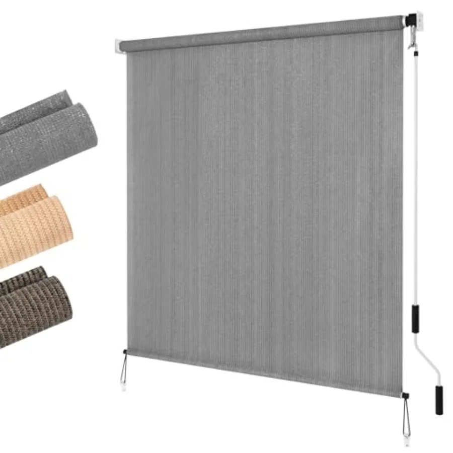 Outdoor Sunshade Roller Shades 4'Wx8'H 48" Wx96 H Roll up Exterior Patio Shade Blinds Privacy Screen w/ 90% UV Protection Shade
Outdoor Sunshade Roller Shades 4'Wx8'H 48" Wx96 H Roll up Exterior Patio Shade Blinds Privacy Screen w/ 90% UV Protection Shade