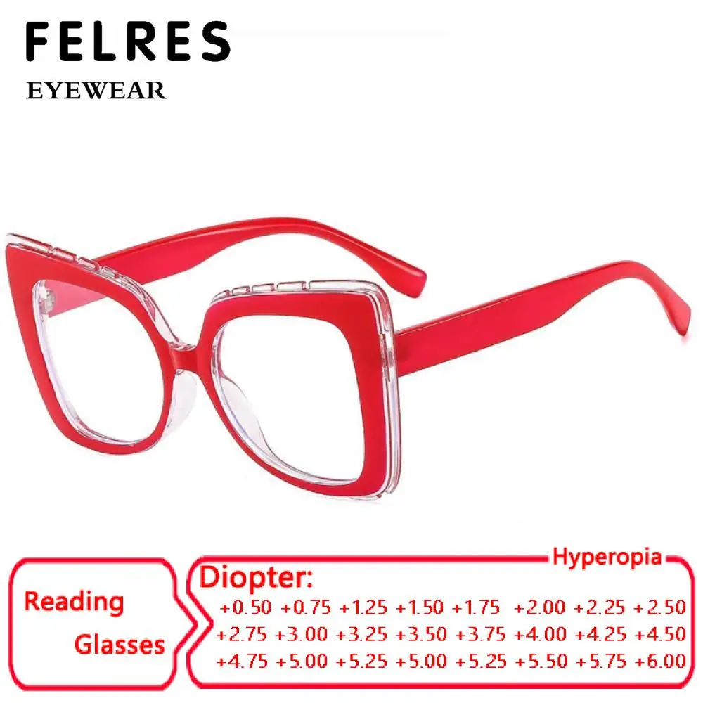 Fashion Square Reading Glasses Women Men Luxury Brand Designer Big Frame Anti Blue Light Glasses Presbyopia Eyeglasses FELRES
Fashion Square Reading Glasses Women Men Luxury Brand Designer Big Frame Anti Blue Light Glasses Presbyopia Eyeglasses FELRES