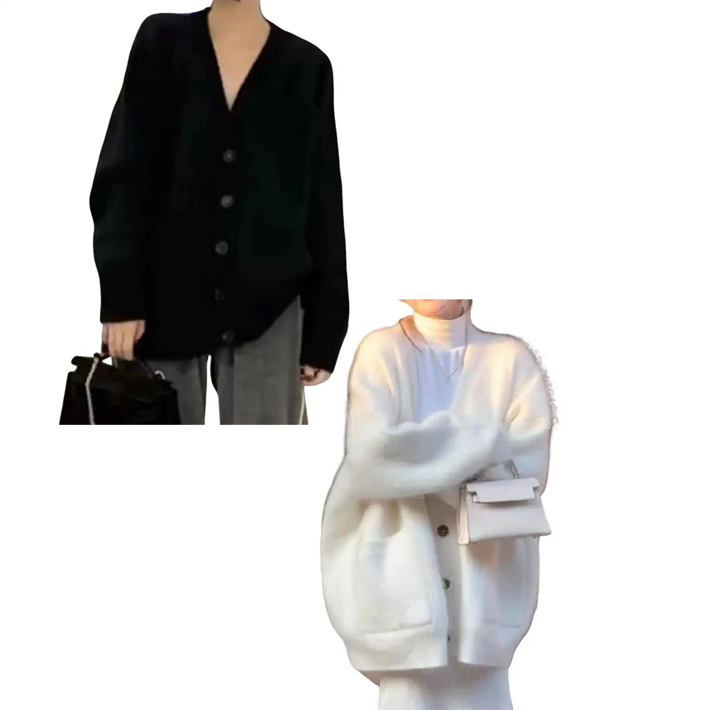 Winter Women Cardigan Sweater Coats Female Long Sleeve V-neck Loose Knitted Jackets Casual Sweater Cardigans Korean Style
Winter Women Cardigan Sweater Coats Female Long Sleeve V-neck Loose Knitted Jackets Casual Sweater Cardigans Korean Style