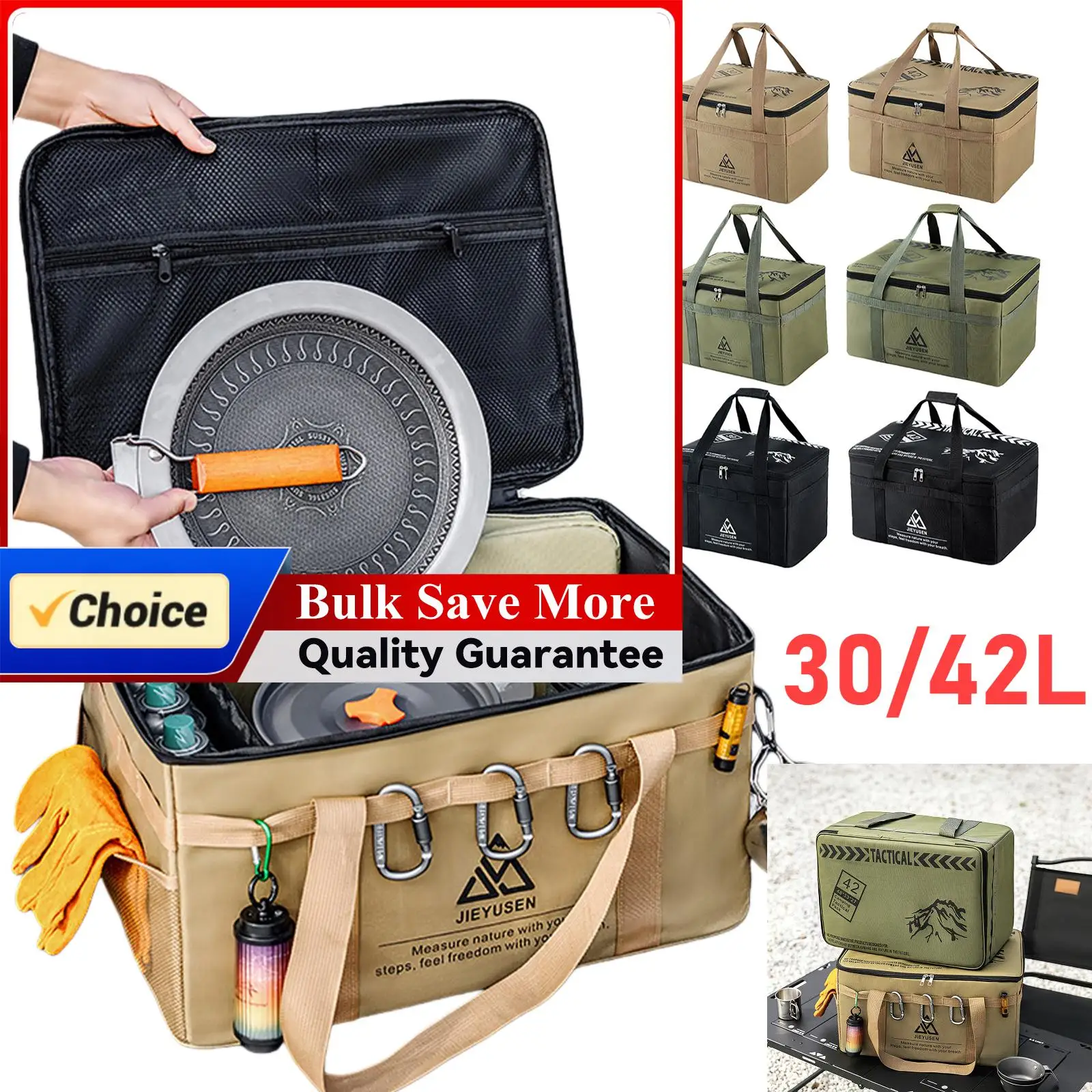 Outdoor Camping Bag Tableware 30/42L Camping Kitchen Organizer Shockproof Large-Capacity Picnic Bags Camping Accessories
Outdoor Camping Bag Tableware 30/42L Camping Kitchen Organizer Shockproof Large-Capacity Picnic Bags Camping Accessories