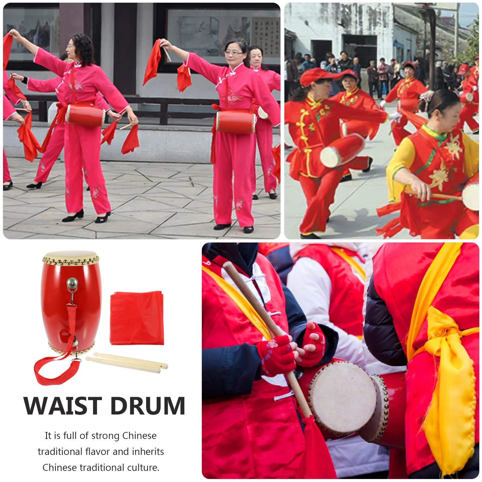 1Set Professional Hand Drum Traditional Chinese Waist Drum for Celebrations and Performances Percussion Instrument
1Set Professional Hand Drum Traditional Chinese Waist Drum for Celebrations and Performances Percussion Instrument