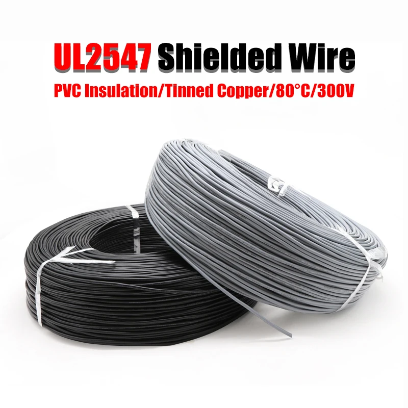 5/10M Shielded Wire Signal Cable 30 28 26 24 22 20 18 AWG Channel Audio 2 3 4 5 6 8 Core UL2547 Headphone Copper Control Wires
5/10M Shielded Wire Signal Cable 30 28 26 24 22 20 18 AWG Channel Audio 2 3 4 5 6 8 Core UL2547 Headphone Copper Control Wires