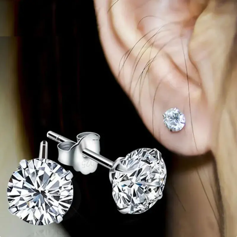 SOMILIA 100% 925 Sterling silver Stud Earrings, Paired With Cubic 6A Zirconia Women's Crystal Earrings DIY Jewelry
SOMILIA 100% 925 Sterling silver Stud Earrings, Paired With Cubic 6A Zirconia Women's Crystal Earrings DIY Jewelry