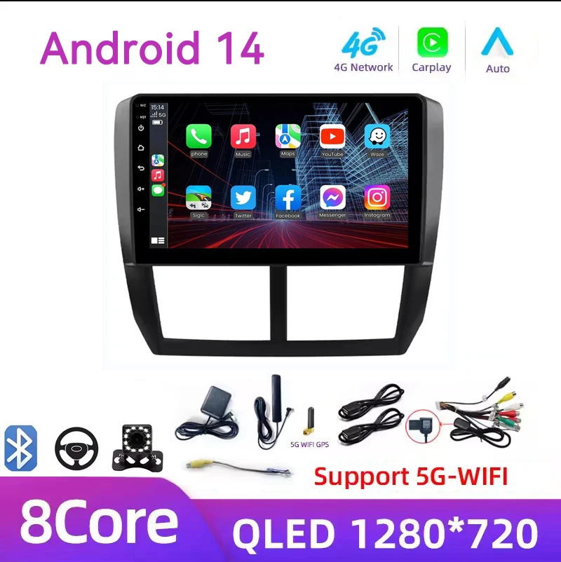 Android 14 Carplay for Subaru Forester Impreza WRX STI Car Radio Multimedia Player GPS Carplay Auto navigation RDS 4G DSP
Android 14 Carplay for Subaru Forester Impreza WRX STI Car Radio Multimedia Player GPS Carplay Auto navigation RDS 4G DSP