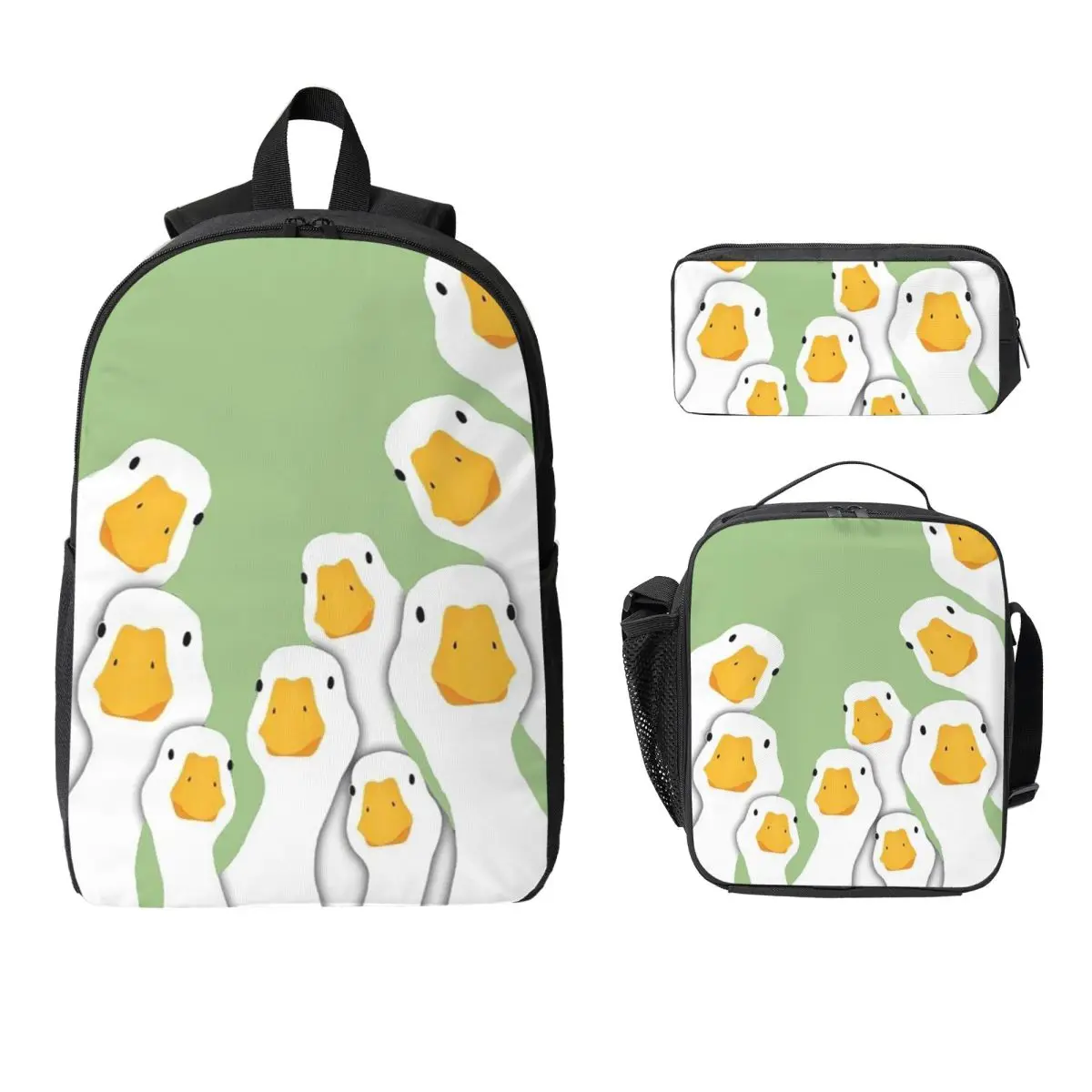Cartoon Popular Goose Animal Backpack Boys Girls BookBag School Bag Laptop Shoulder Bags 3ps Insulated Lunch Bag Pencil Case
Cartoon Popular Goose Animal Backpack Boys Girls BookBag School Bag Laptop Shoulder Bags 3ps Insulated Lunch Bag Pencil Case