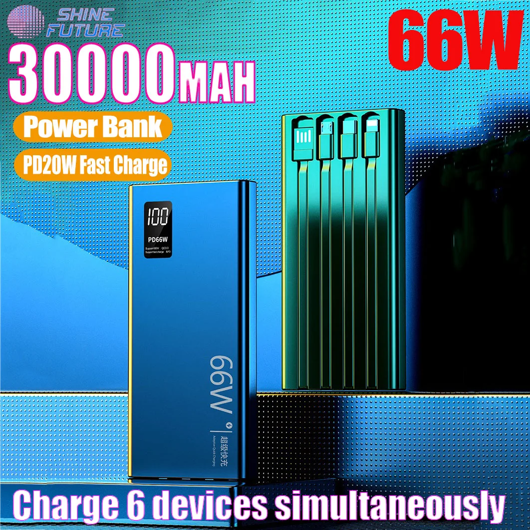 Power Bank 30000mAh High Capacity Power 120W Fast Charging Powerbank Portable Battery Charger For iPhone Samsung Huawei Xiaomi
Power Bank 30000mAh High Capacity Power 120W Fast Charging Powerbank Portable Battery Charger For iPhone Samsung Huawei Xiaomi