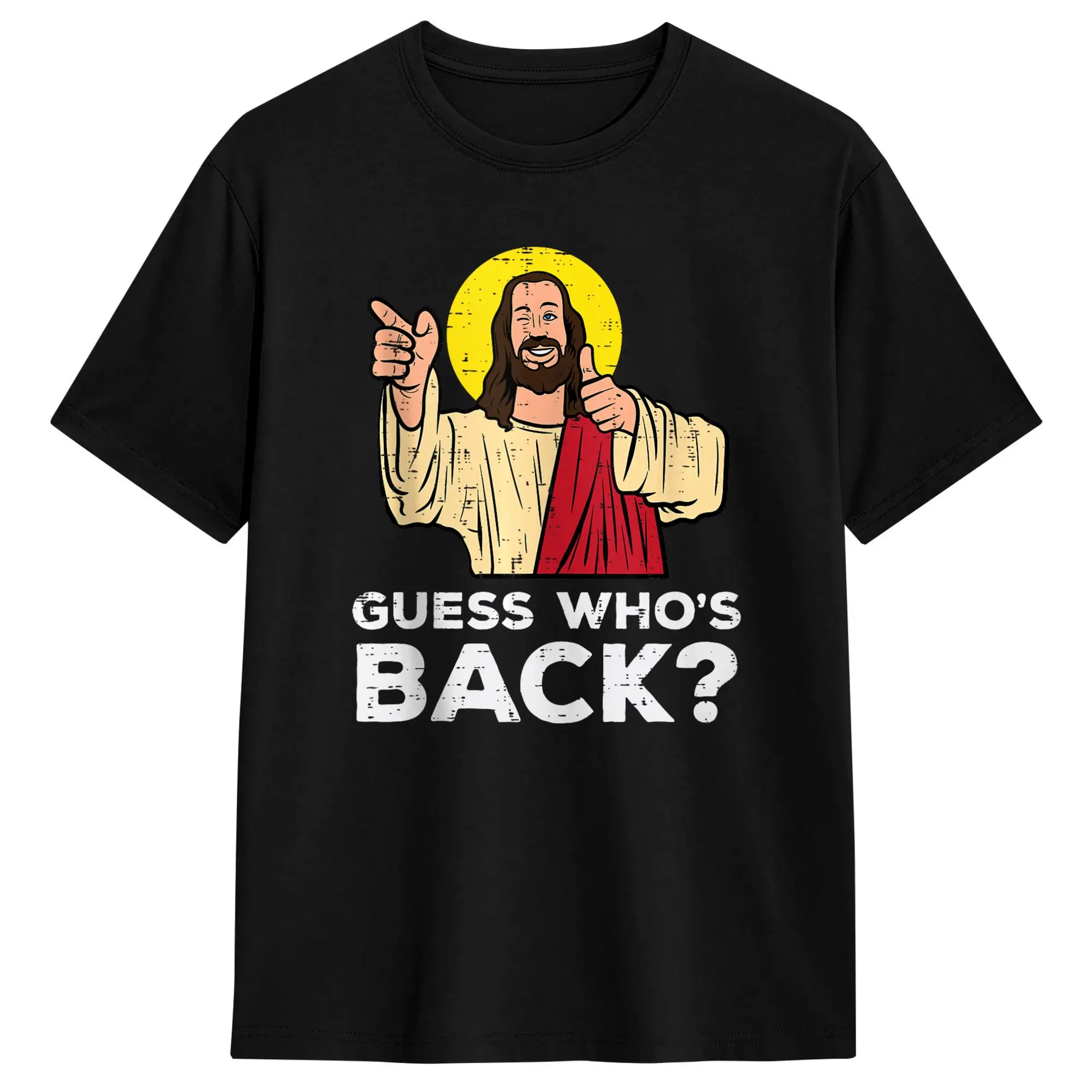 Easter Guess Whos Back Jesus Funny Religious T-Shirt Summer Trending T-Shirts Men Cotton O Neck 4XL 5XL Clothing Streetwear Tops
Easter Guess Whos Back Jesus Funny Religious T-Shirt Summer Trending T-Shirts Men Cotton O Neck 4XL 5XL Clothing Streetwear Tops