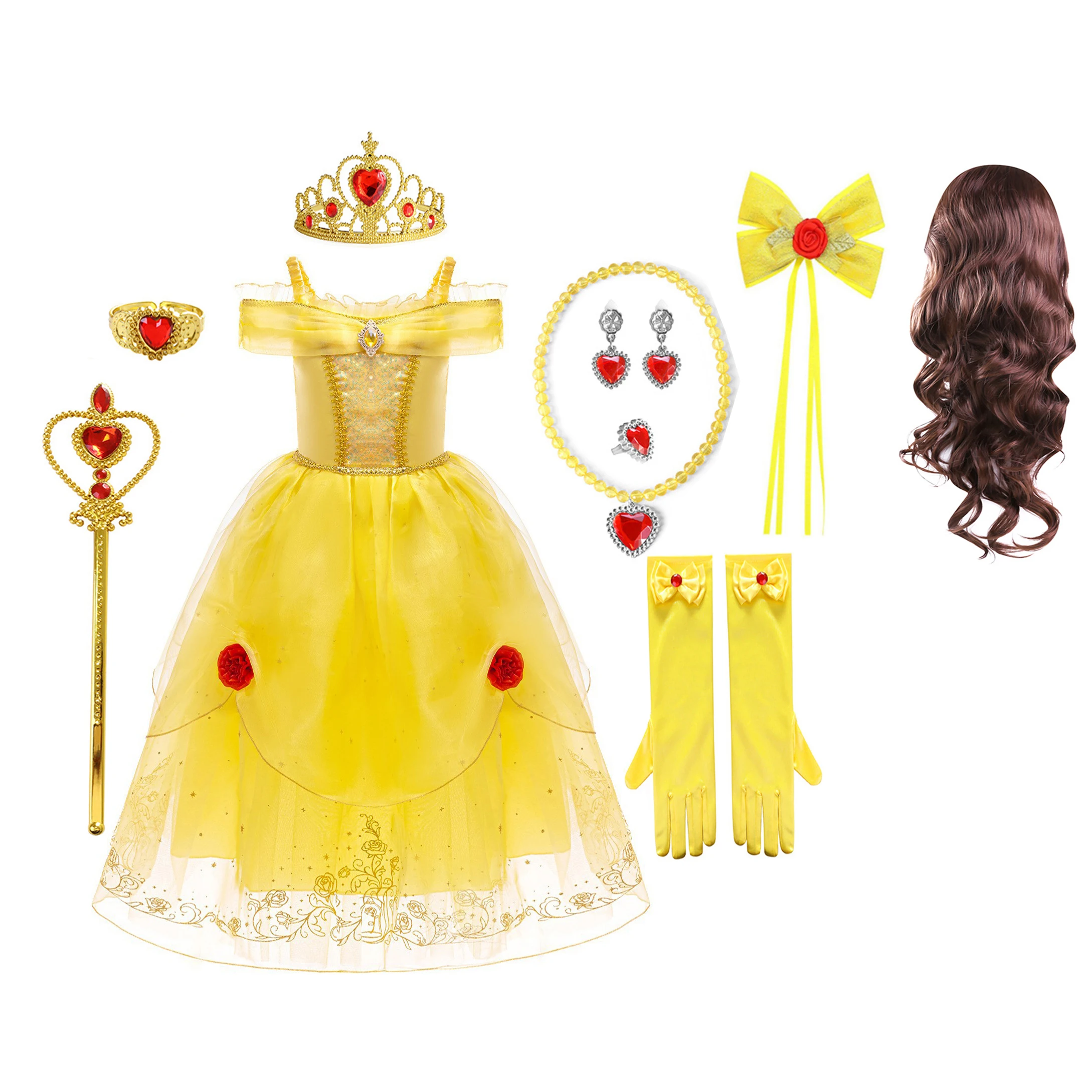 Little Girls Yellow Princess Bella Cosplay Costume Halloween Dress Girls Birthday Party Easter Holiday Fancy Dress-Up
Little Girls Yellow Princess Bella Cosplay Costume Halloween Dress Girls Birthday Party Easter Holiday Fancy Dress-Up