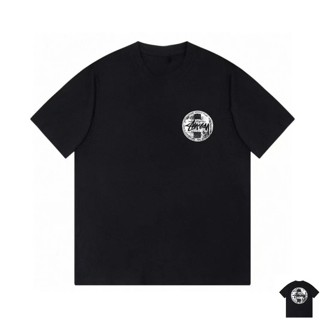 Street new ST stamp tide brand American summer cotton loose letter couple retro men's and women's short-sleeved printed top
Street new ST stamp tide brand American summer cotton loose letter couple retro men's and women's short-sleeved printed top