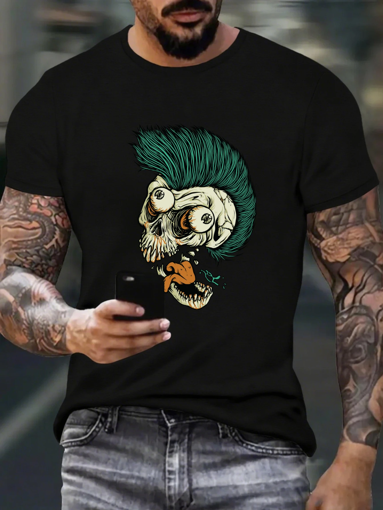Men's Vintage Skull & Weed T-Shirt Stoner Gothic Retro Casual Streetwear Cotton Tops
Men's Vintage Skull & Weed T-Shirt Stoner Gothic Retro Casual Streetwear Cotton Tops
