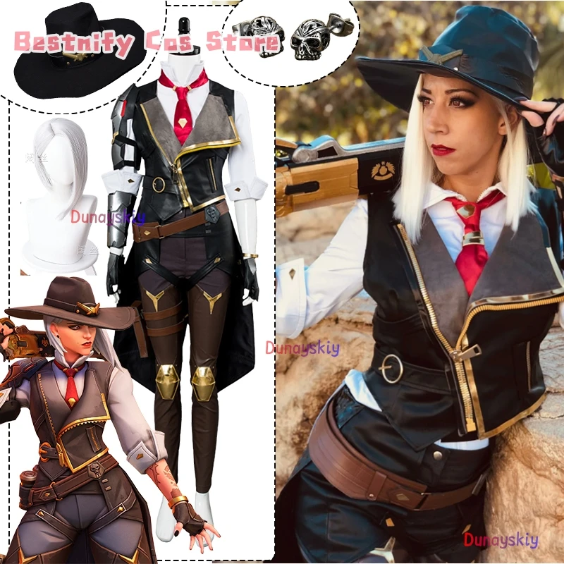 OW Ashe Косплей Игра OW Костюм Топ Брюки Шляпа Вестерн Ковбойский комплект Взрослый женский наряд Аниме Наряды Парик Обувь Опора Костюмы для ролевых игр
OW Ashe Косплей Игра OW Костюм Топ Брюки Шляпа Вестерн Ковбойский комплект Взрослый женский наряд Аниме Наряды Парик Обувь Опора Костюмы для ролевых игр