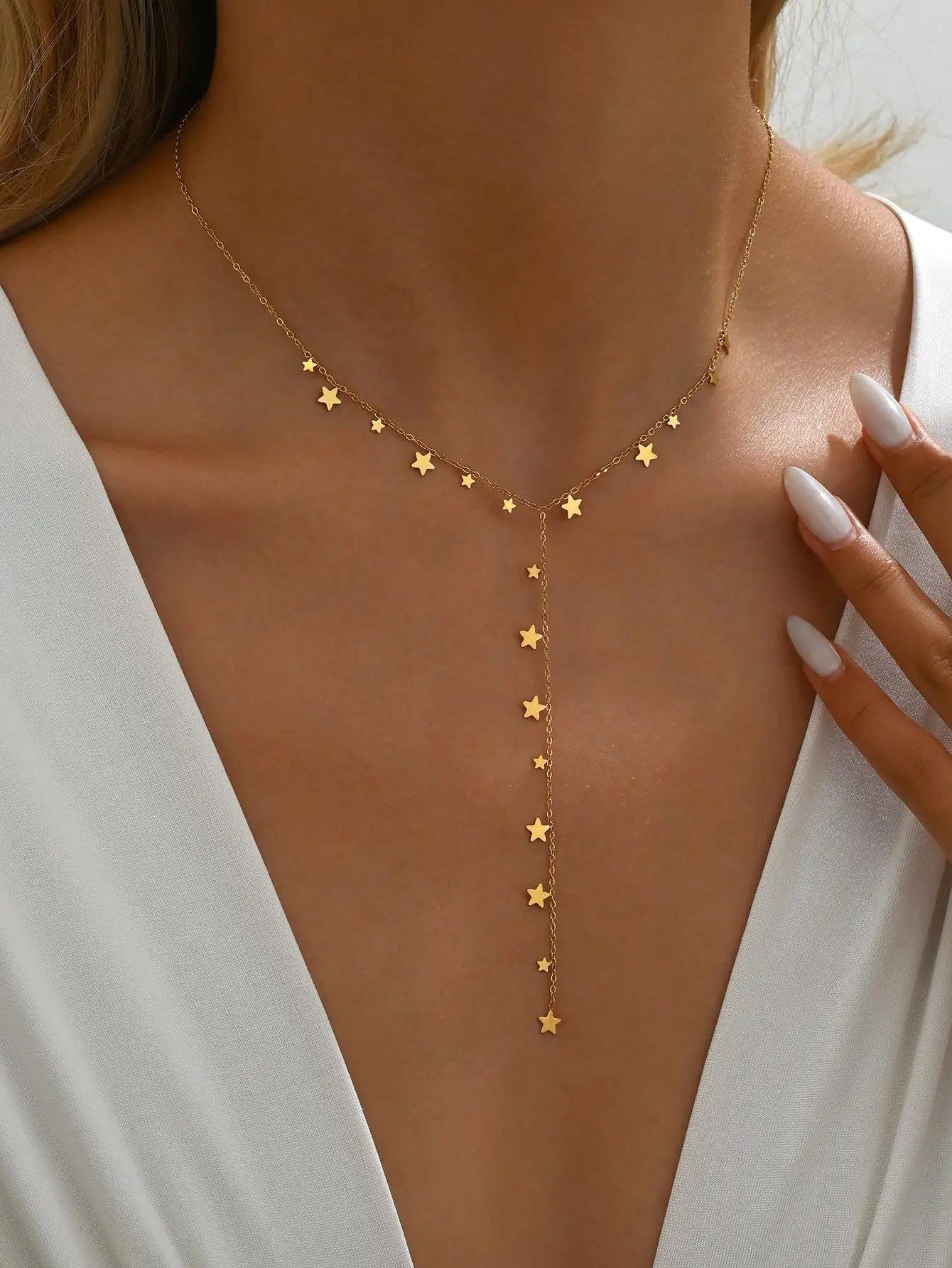 Позолоченное ожерелье-звезда из нержавеющей стали для женщин, для повседневной носки
Позолоченное ожерелье-звезда из нержавеющей стали для женщин, для повседневной носки