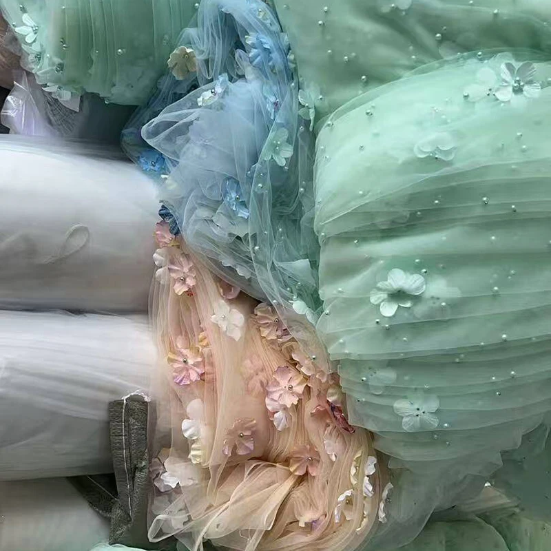 1 Yards 3D Floral Embroidery Soft Mesh Pearl Flower Lace Dress Beaded Tulle Lace Nigerian Fabric Costume Diy Sewing Crafts
1 Yards 3D Floral Embroidery Soft Mesh Pearl Flower Lace Dress Beaded Tulle Lace Nigerian Fabric Costume Diy Sewing Crafts