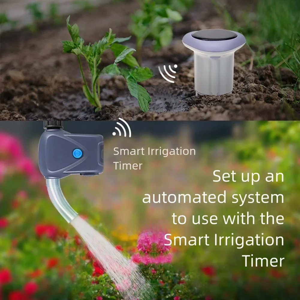 FOR Tuya Solar-Powered For Smart Soil Temperature&Humidity Meter For Plants Power Tools, Manual Tools, Accessories