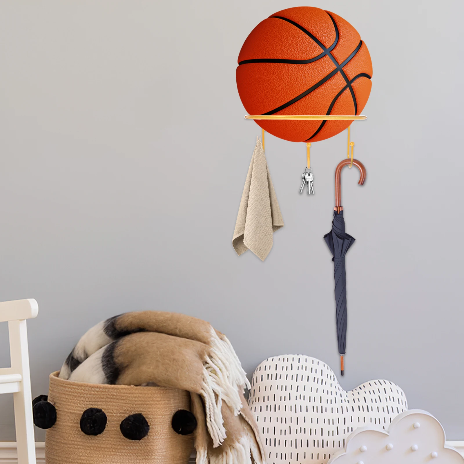 2Pcs WallMounted Basketball Storage Rack Iron Holder MultiPurpose Balls Shelf Household Football St Metal Soccer Display Rack
2Pcs WallMounted Basketball Storage Rack Iron Holder MultiPurpose Balls Shelf Household Football St Metal Soccer Display Rack