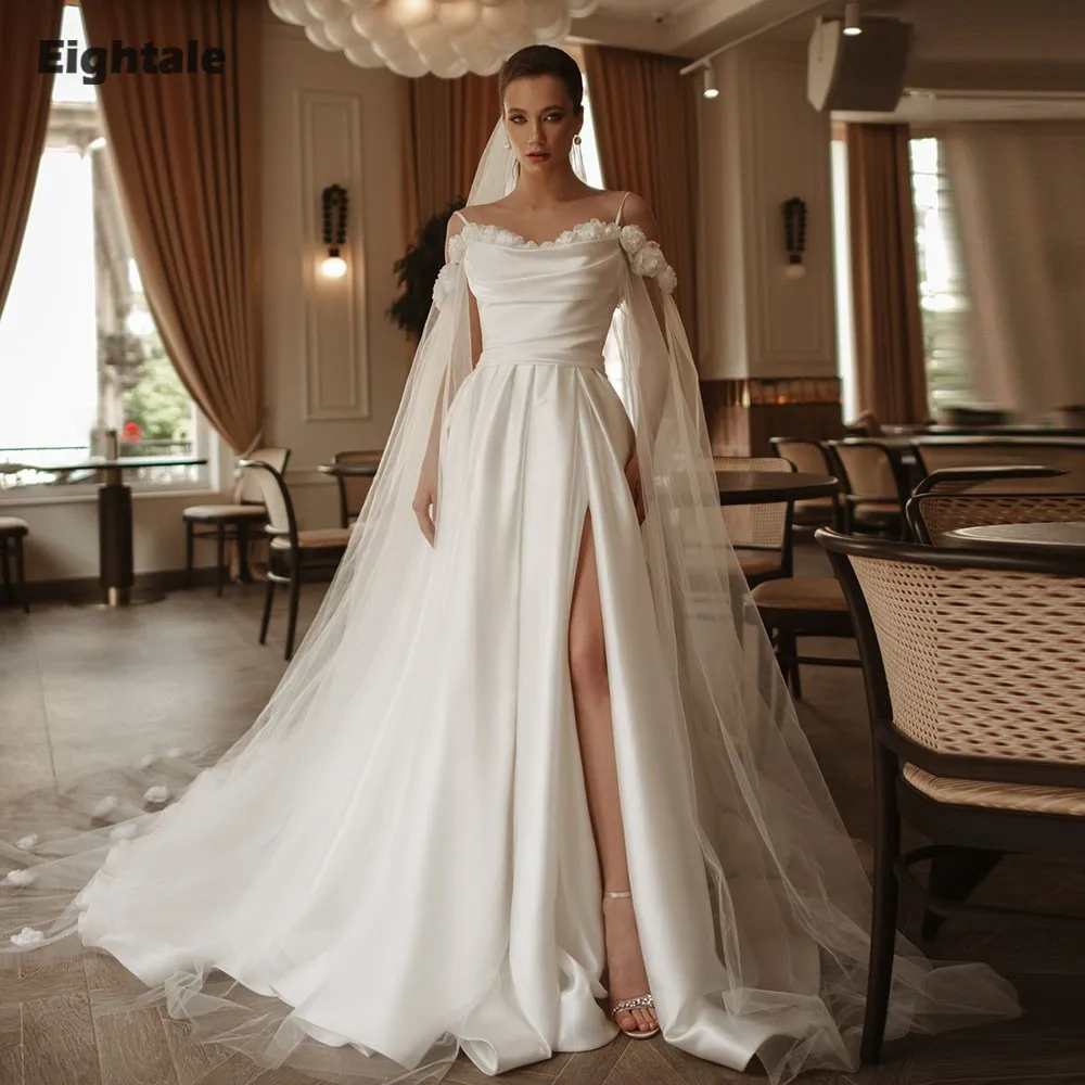 Eightale Arabic Wedding Dress Customized Ivory off the Shoulder 3D Flowers Bridal Gown Muslim A-Line Bride Party Dress
Eightale Arabic Wedding Dress Customized Ivory off the Shoulder 3D Flowers Bridal Gown Muslim A-Line Bride Party Dress