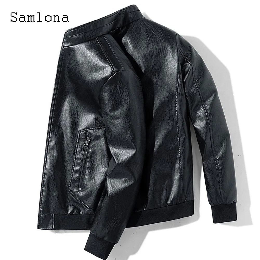 Plus Size 8xl Men's Pu Leather Jackets 2025 Mandarin Collar Basic Outerwear Black Red Soft Faux Leather Motorcycle Jacket New
Plus Size 8xl Men's Pu Leather Jackets 2025 Mandarin Collar Basic Outerwear Black Red Soft Faux Leather Motorcycle Jacket New