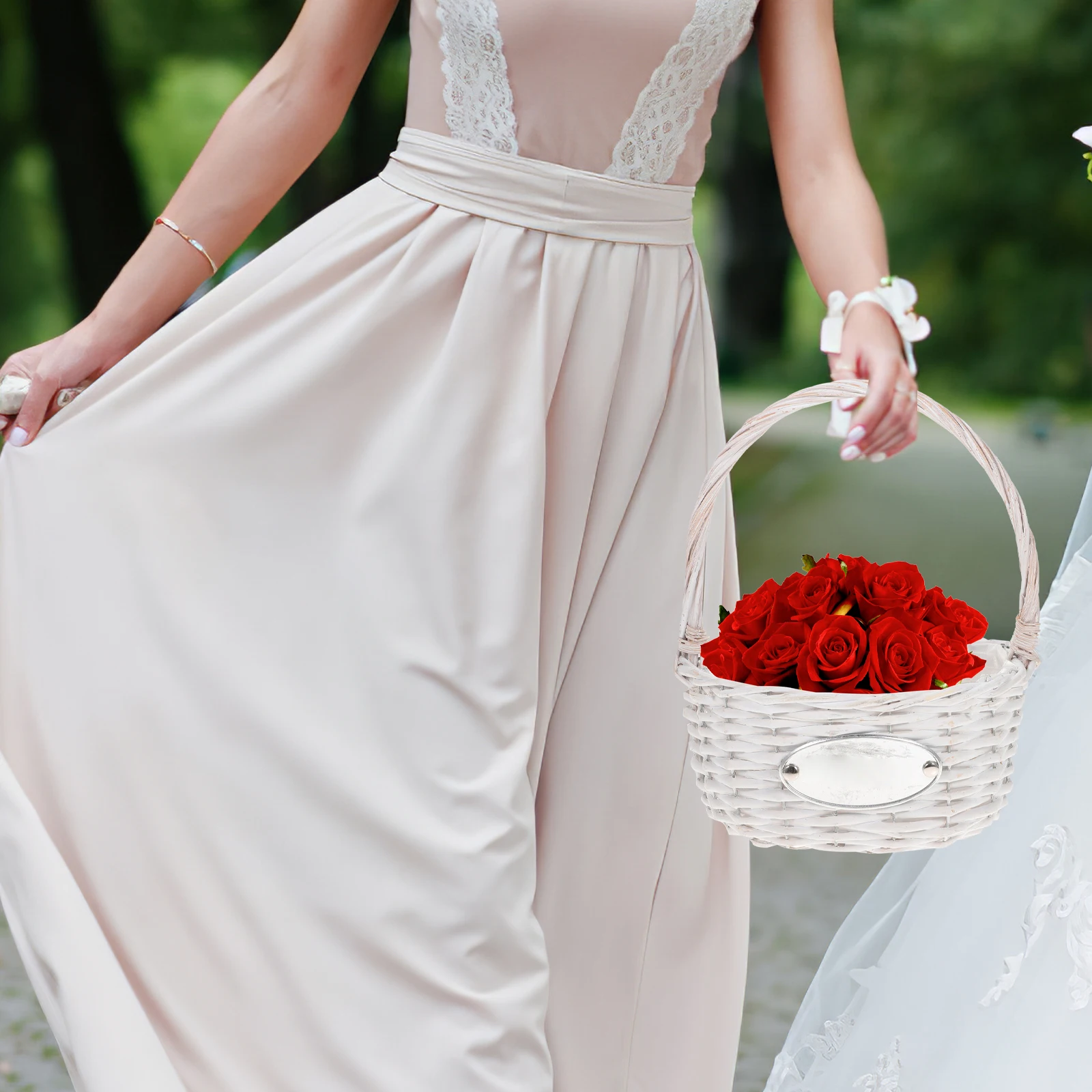 Wicker Hand Basket Portable Bride Flower Indoor Wedding Baskets Floral White Color Lightweight Storage Container Photo Prop
Wicker Hand Basket Portable Bride Flower Indoor Wedding Baskets Floral White Color Lightweight Storage Container Photo Prop