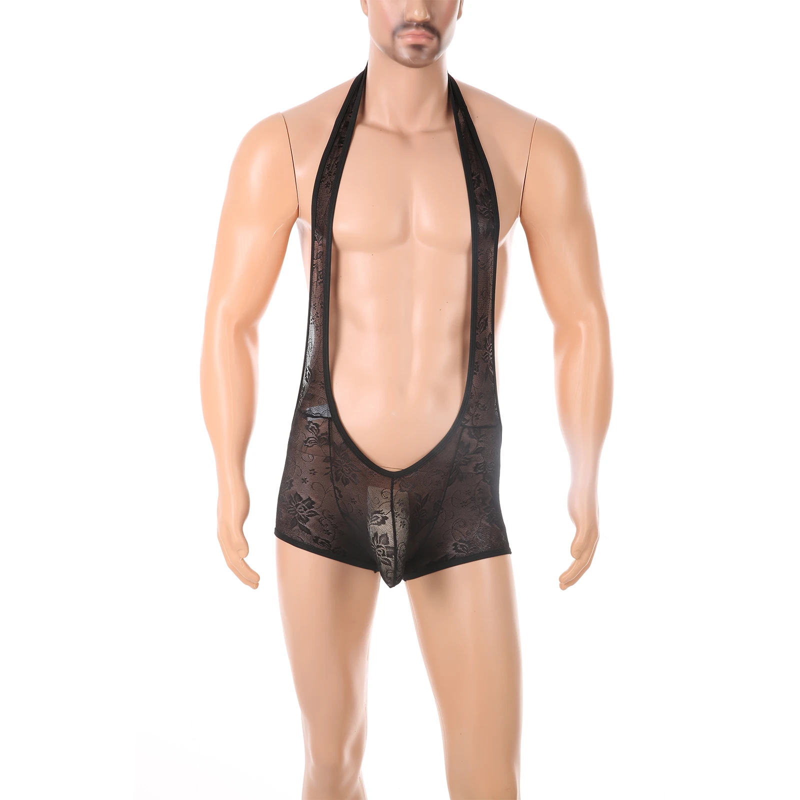 Sexy Men Lace Bodysuit Open Butt Boxers Wrestling Singlets Underwear Lingerie Costume Erotic See-Through Breathable Jumpsuit
Sexy Men Lace Bodysuit Open Butt Boxers Wrestling Singlets Underwear Lingerie Costume Erotic See-Through Breathable Jumpsuit