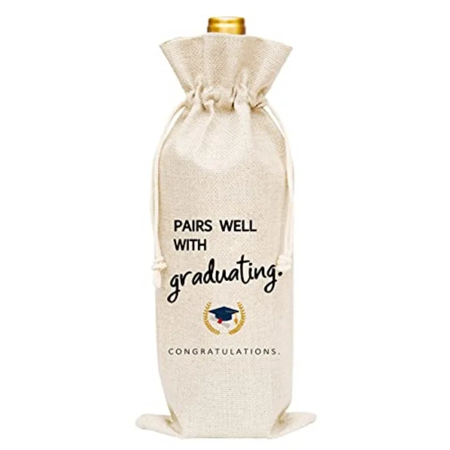 Graduation Wine Gift Bags, Burlap Wine Bottle Cover Bag For Graduation, Party Supplies, Party Favors, Decoration, 1 Pc Wine Bag
Graduation Wine Gift Bags, Burlap Wine Bottle Cover Bag For Graduation, Party Supplies, Party Favors, Decoration, 1 Pc Wine Bag