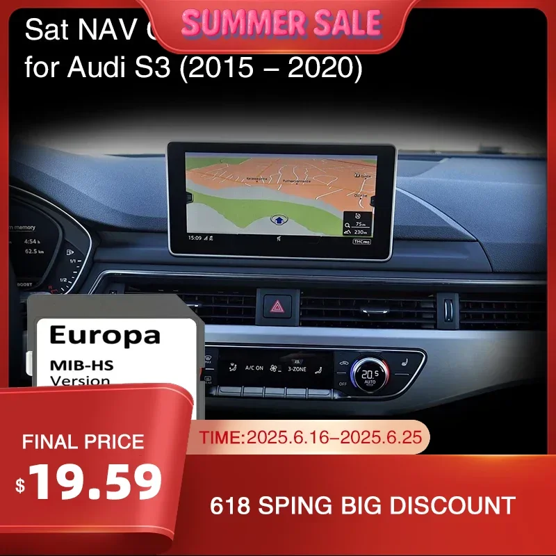 SD Card Europe 2024 map for Audi S3 2015-2020 Vehicle Navigation MIB-HS MHS2 System Sat Nav 16GB 8W0 919 866 CP
SD Card Europe 2024 map for Audi S3 2015-2020 Vehicle Navigation MIB-HS MHS2 System Sat Nav 16GB 8W0 919 866 CP