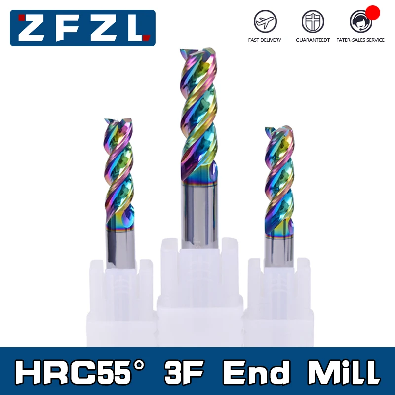HRC55 3 Flutes Colorful End Mill Aluminium 1-20mm 50L 75L 100L 150L Cnc Milling Tools Tungsten Steel Milling Cutter Endmills
HRC55 3 Flutes Colorful End Mill Aluminium 1-20mm 50L 75L 100L 150L Cnc Milling Tools Tungsten Steel Milling Cutter Endmills