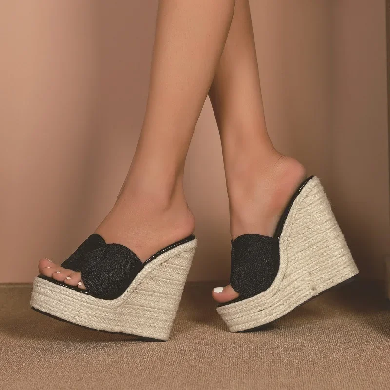 Aneikeh Summer Wedges Slippers Peep Toe Design Hemp Open Toe Platform Women High Heels Slide Shoes Zapatos De Muje
Aneikeh Summer Wedges Slippers Peep Toe Design Hemp Open Toe Platform Women High Heels Slide Shoes Zapatos De Muje